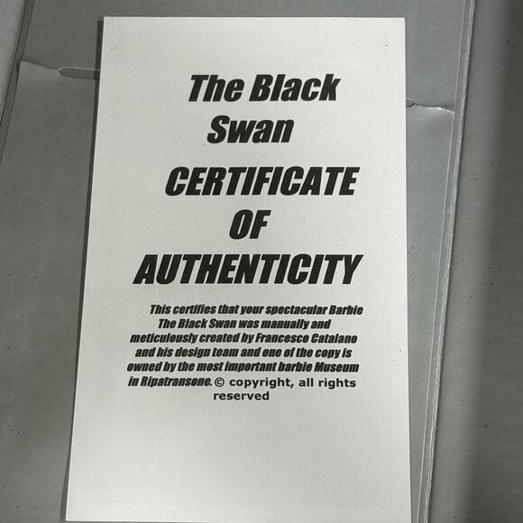 Fashion Royalty Black Swan Doll Jason Wu Francesco Catalano Box COA Collector - Picture 4 of 14